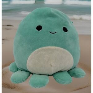 #Squishmallows #Zobey Green and White #Plush #Octopus 8" Freshly Laundered